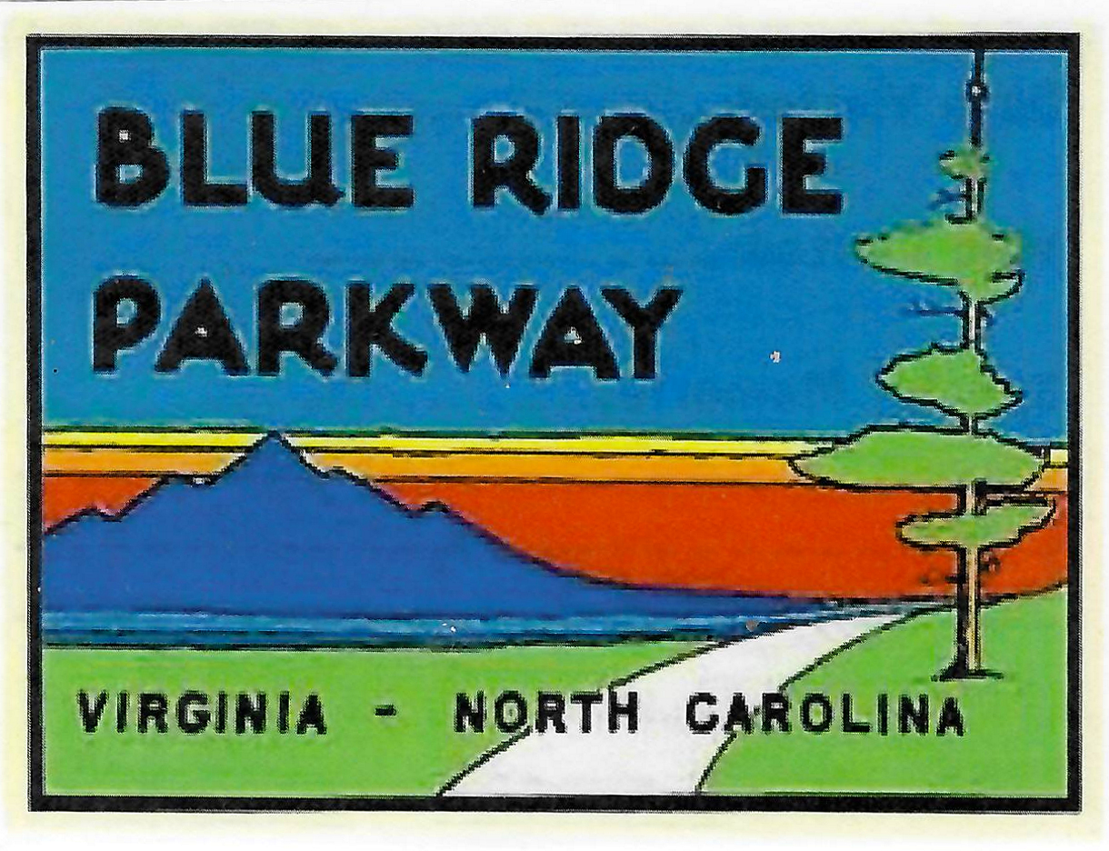 (image for) North Carolina (3) Blue Ridge Parkway Vintage Vacation Sticker